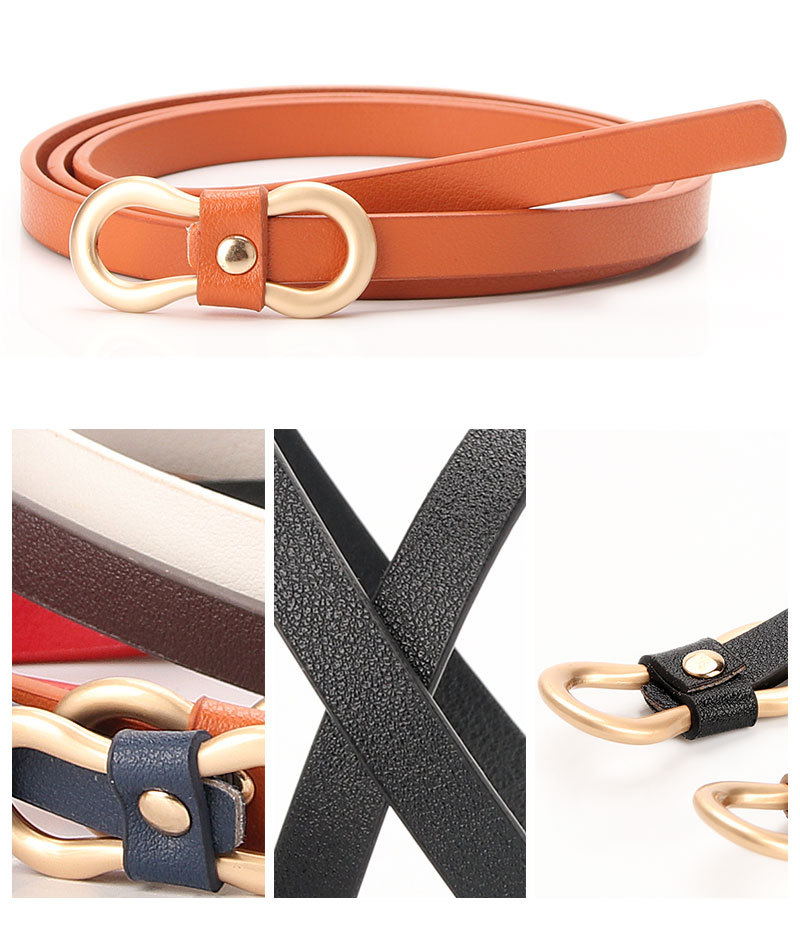 PU correa de cintura fina para mujeres moda europea y americana versátil y simple moda decorativa denim vestido de cuero de mujer con personalidad completa pic 10