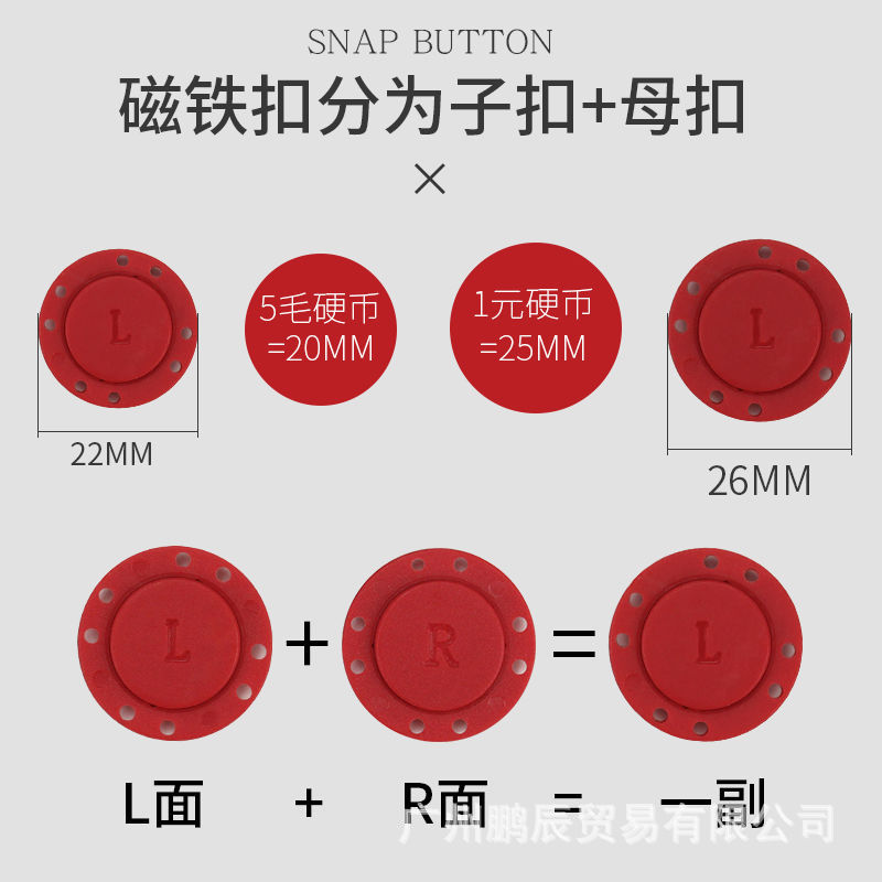 Colorful nylon concealed buckle, magnetic buckle, round button, coat, women's magnetic buckle, snap button, invisible mother-and-child buckle Application Scenario