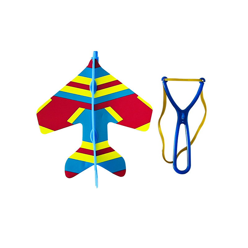 发光弹弓飞机 闪光弹射飞机 弹力飞机 热卖义乌地摊货源玩具批发白底实物图