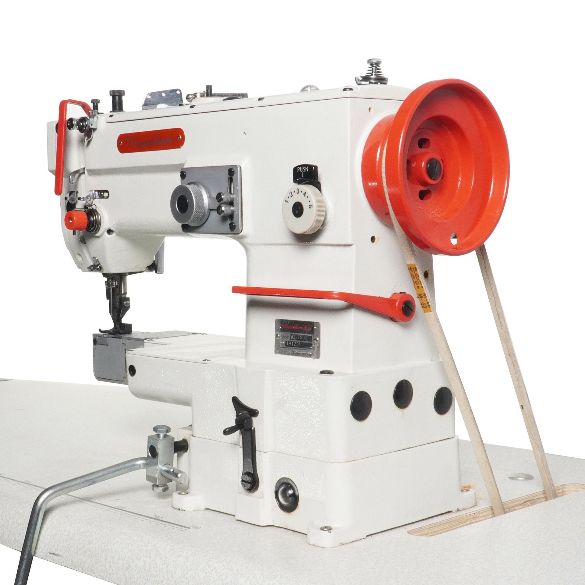 Industrial sewing machine, high-head small-mouth synchronous here-shaped sewing machine for shoe making, here-shaped sewing machine small-mouth shoe upper small sewing equipment Specification image