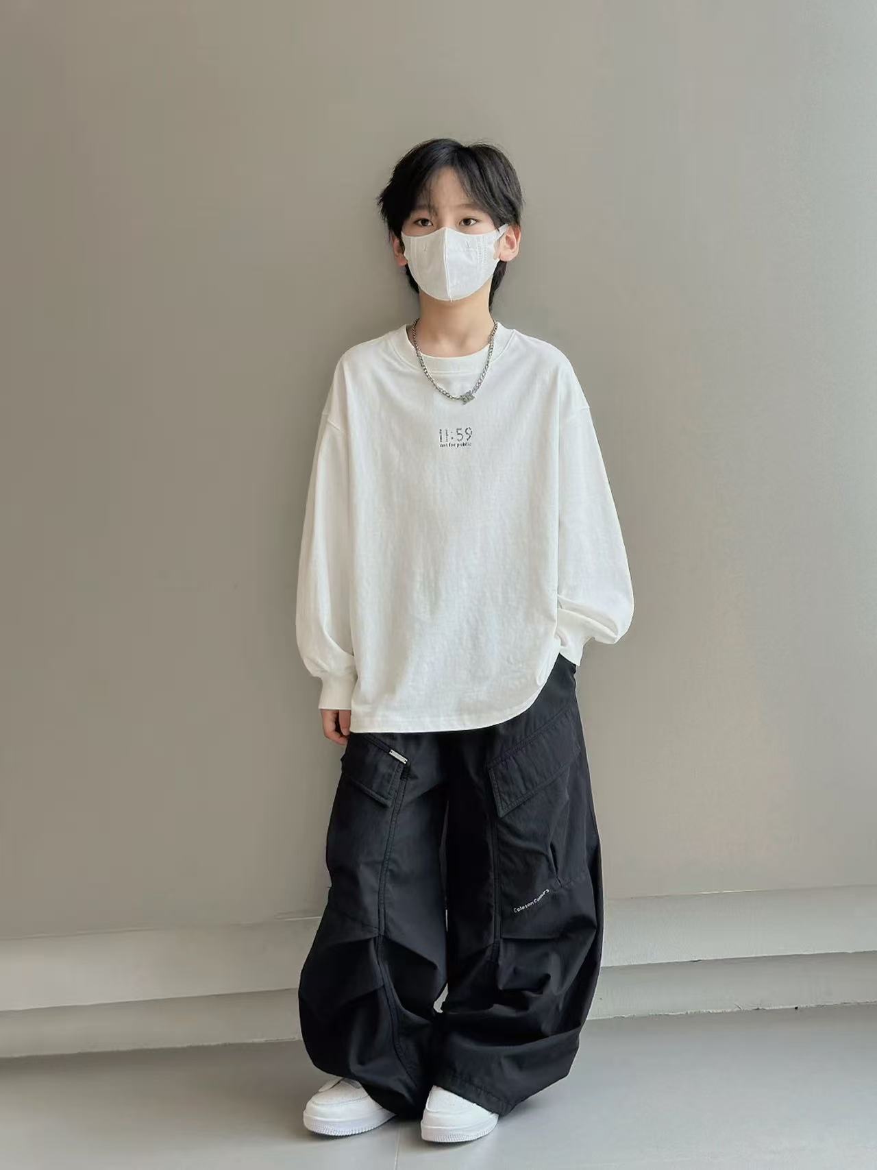男童长袖T恤2025新款儿童100%纯棉春秋装上衣中大童白色打底衫潮详情11