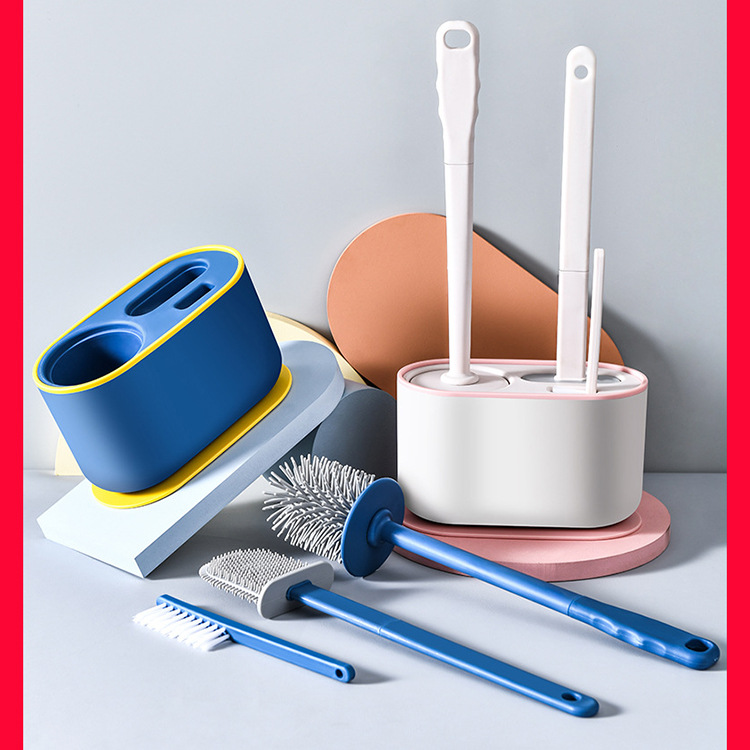Toilet brush Toilet brush Wall mounted long handle wall mounted household toilet cleaning set