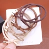 2022 New Korean-style cute hair tie, milk tea style, high-end rubber band, simple butterfly ponytail, forest-style hair tie details Picture