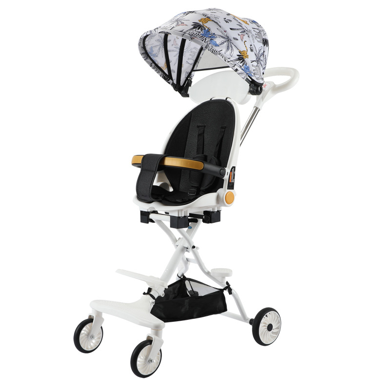 Baby Roller Can Sit And Lie Down Portable Folding Two-Way Baby Stroller High Landscape Four-Wheel Anti-Rollover Item Picture