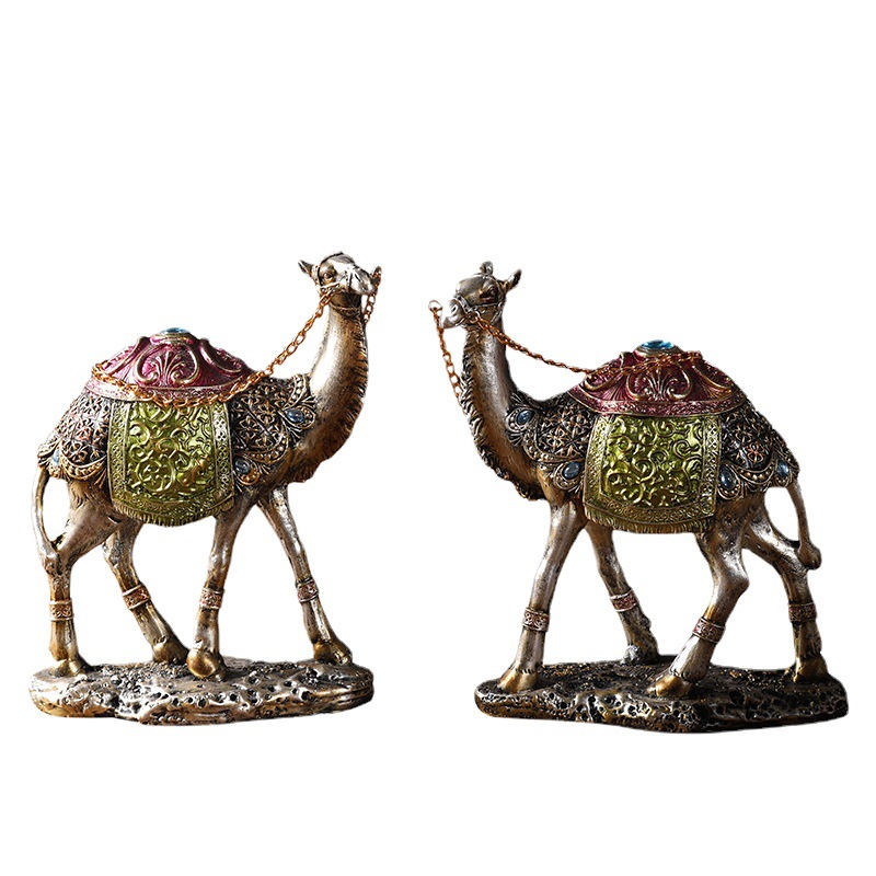 Silk Road Cross-Border For Desert Camel Animal Resin Decoration Model Model Room Office Decoration Soft Item Picture