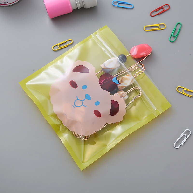 Cartoon Ziplock Bag Cute Bear Snack Candy Bag Translucent Jewelry Storage Bag Ziplock Bag Application Scenario