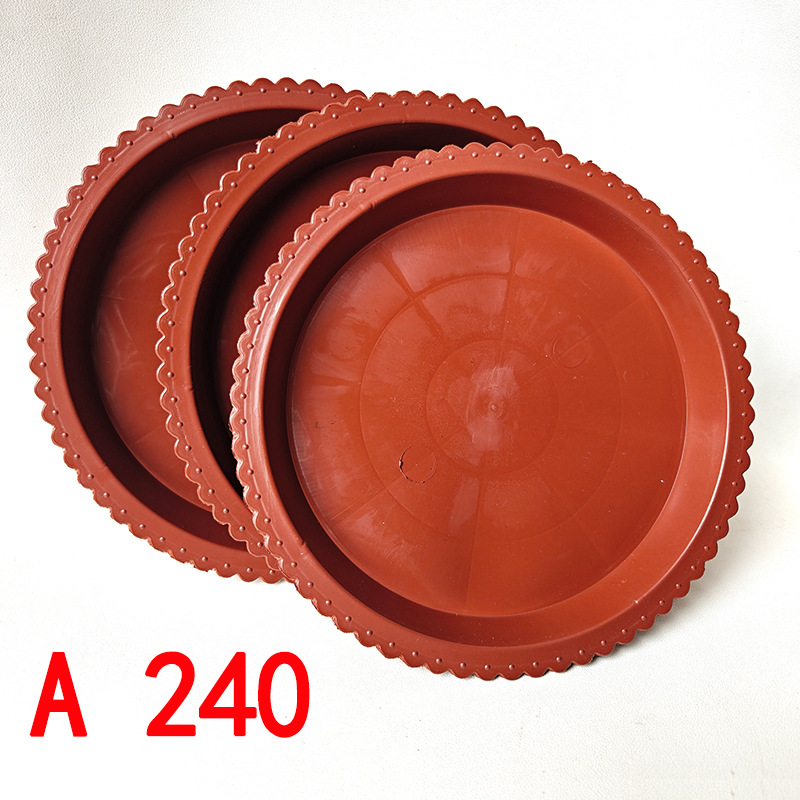 【3-7区】A-240 红色花盆托 700/件A-240红色花盆托地垫花边托家用接水底托花盆底座1元货源批发