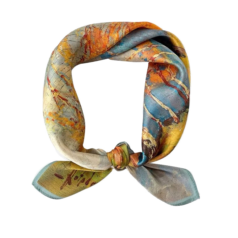Live New Silk Scarf Women Spring And Autumn Fashion All Match Silk Printing Europe And The United States 100% Silk Gift Square Towel Wholesale Item Picture