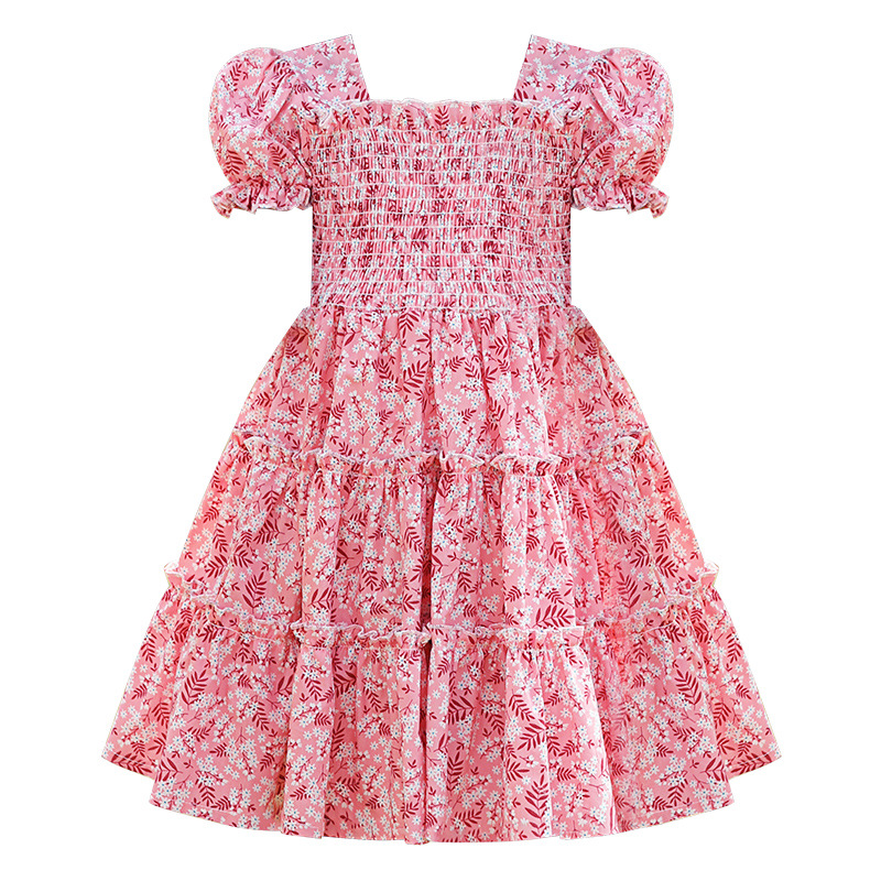 Girls' dress 2024 Summer New style short-sleeved children's cute floral dress Baby dress wholesale girls' clothing Item Picture