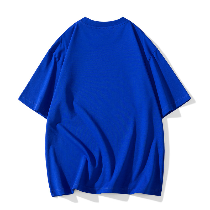 Short-sleeved T-shirt for men's summer 2024 new style, loose and versatile, round-neck solid color ice silk casual sporty half-sleeved shirt Item Picture