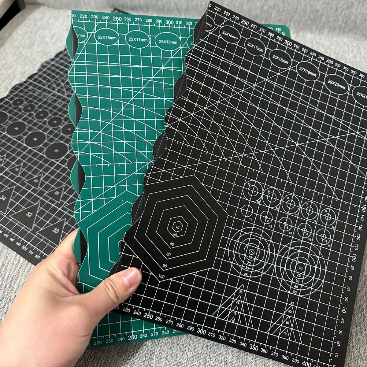 Folding and cutting pad A3 to A4, double-sided engraved PVC thickened large desktop art diy handcrafted pad in stock Application Scenario