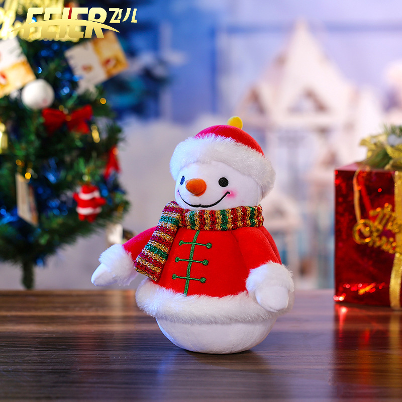 Christmas decorative items, untoppleable dolls, Christmas snowman dolls, plush toys, children's Christmas gifts, plush toys Application Scenario