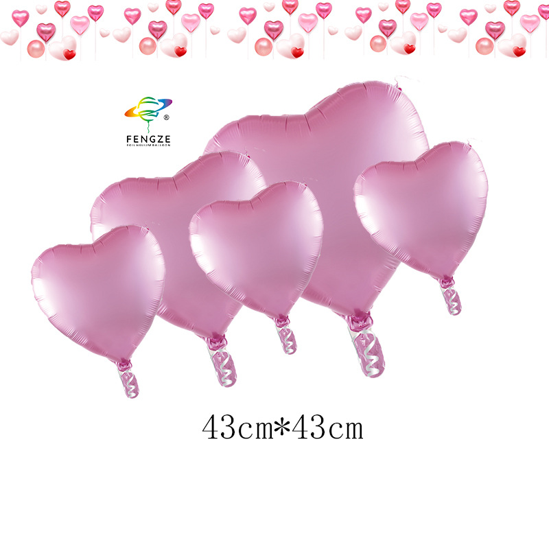 Direct sales from the manufacturer of 18-inch heart-shaped aluminum film/aluminum foil balloons for wedding party and wedding room decoration