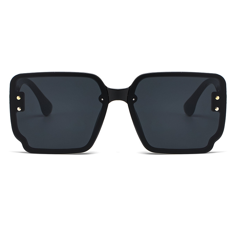 2025 European and American polarized high-end sunglasses, UV protection, large face slimming, driving sunglasses, square large frame polarized glasses Item Picture