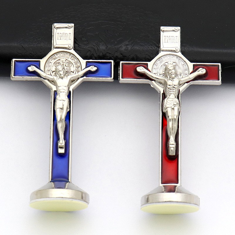 跨境货源宗教十字架金属装饰品汽车桌面工艺品饰品摆件