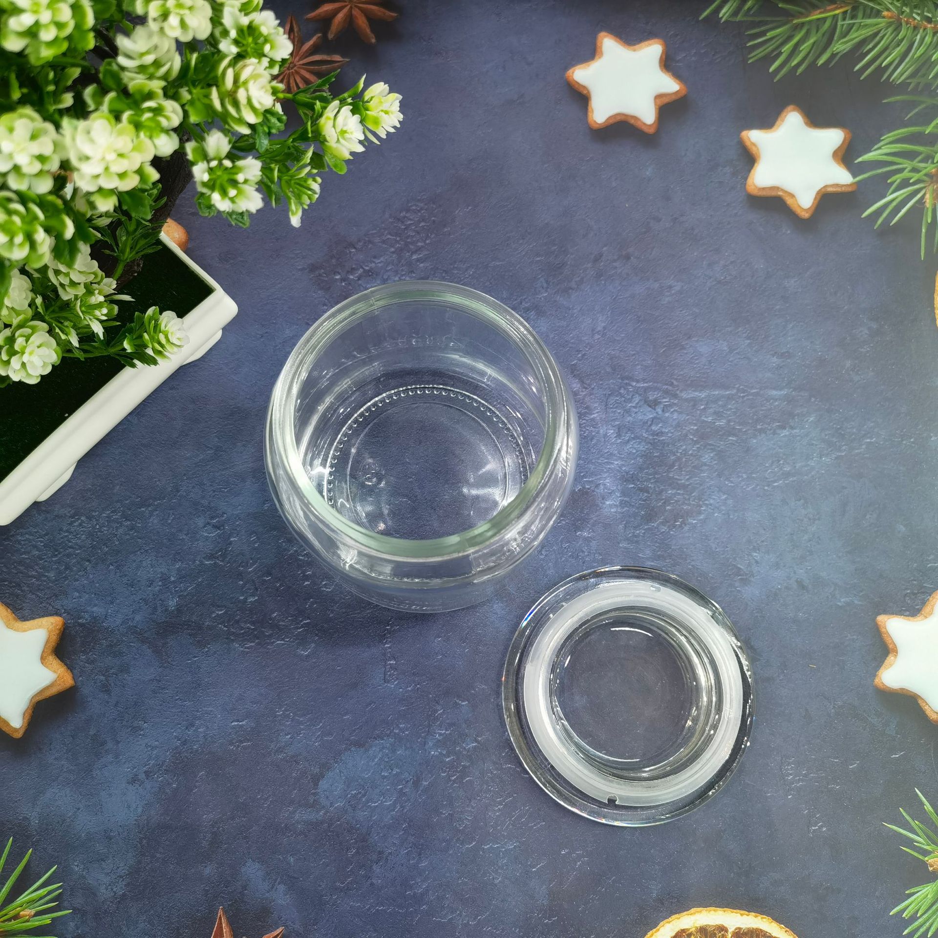 Household Glass Storage Bottle Sealed Tea Jar Pickle Jar Seasoning Jar Storage Bottle 1010 Storage Jar With Thin Lid Specification drawing