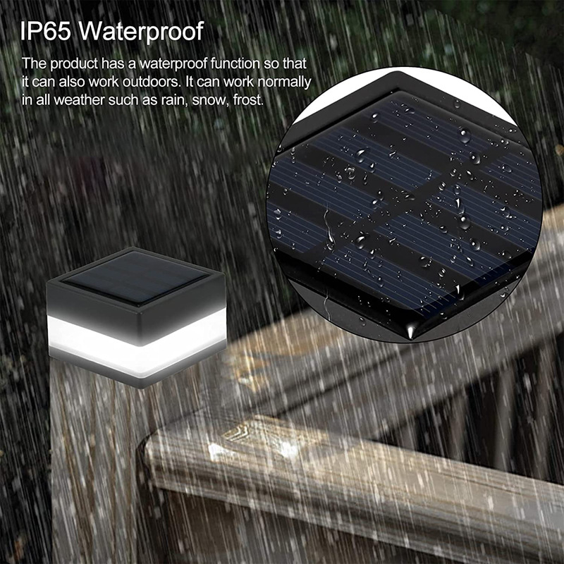 Outdoor solar column head lamp 70*70 square aluminum column head lamp, fence lamp, traffic fence lamp, courtyard fence lamp Specification image