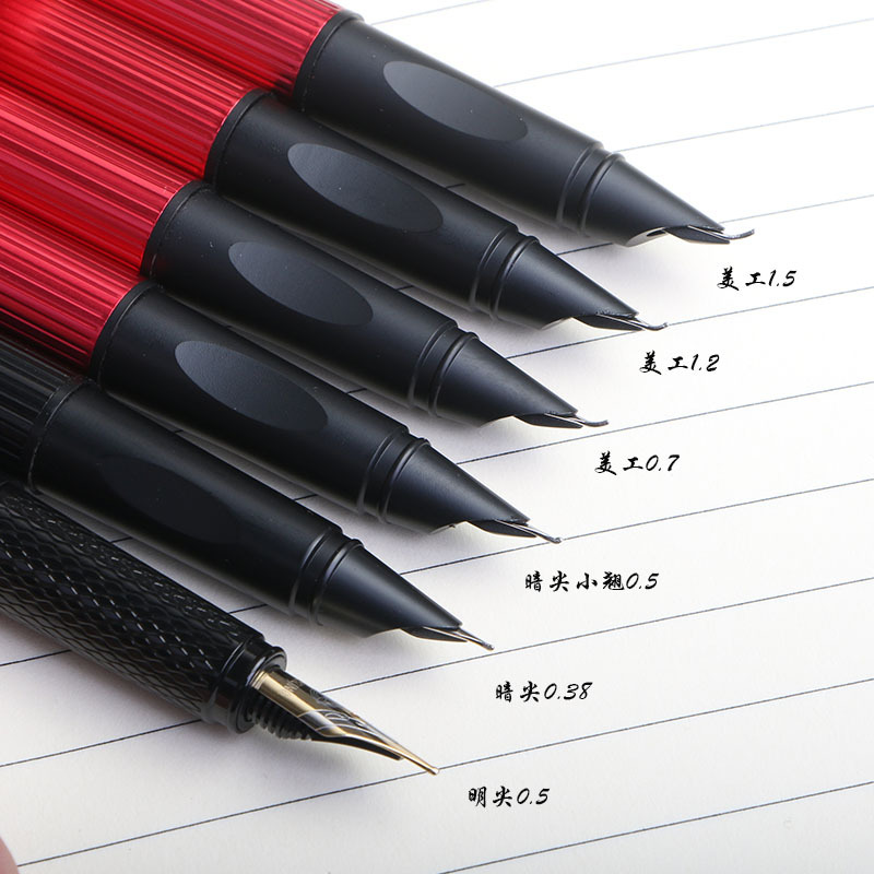 A variety of writing pens specially designed for calligraphy teachers, red with high appearance level, metal business gifts, and iridium art pens Application Scenario