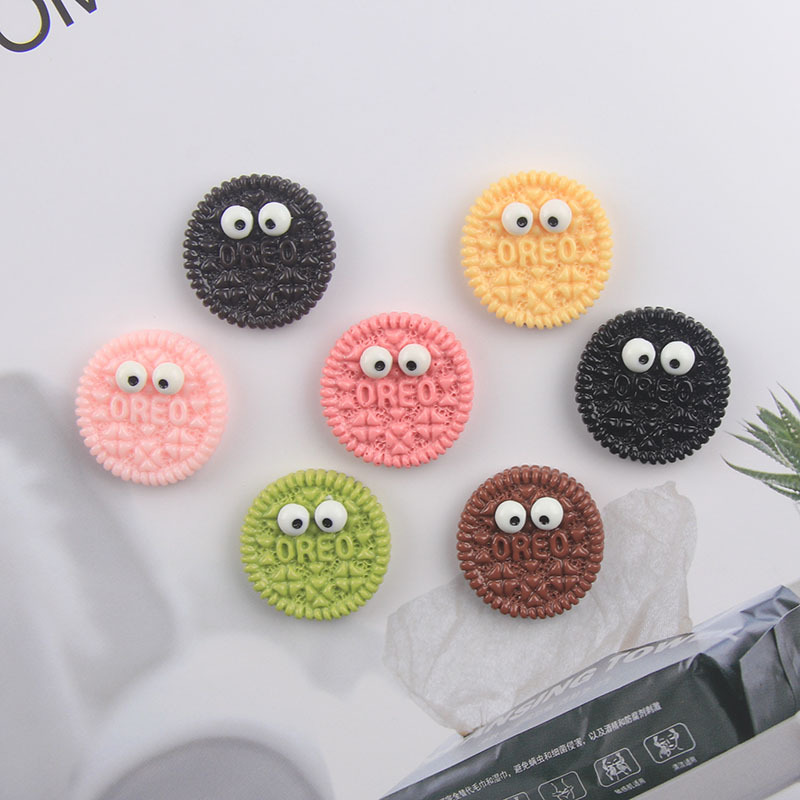 Colorful Eyes Cookies Resin Cream Glue Phone Case Head String Hair Card Accessories Diy Factory Wholesale Cup Stickers Application Scenario
