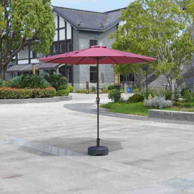 Outdoor 2.7-meter sun umbrella, shade umbrella, mid-pole umbrella, courtyard umbrella, single top, double top