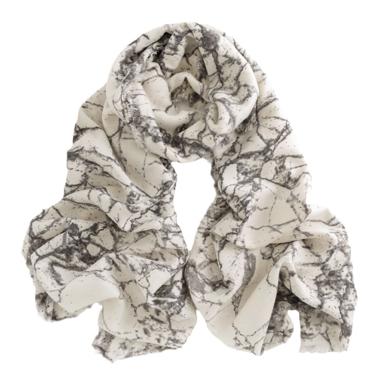 2023 New Scarf Fresh Cream Sweet Girl Style Imitation Cashmere Scarf Women's Autumn And Winter Striped Shawl Warm Neck Item Picture