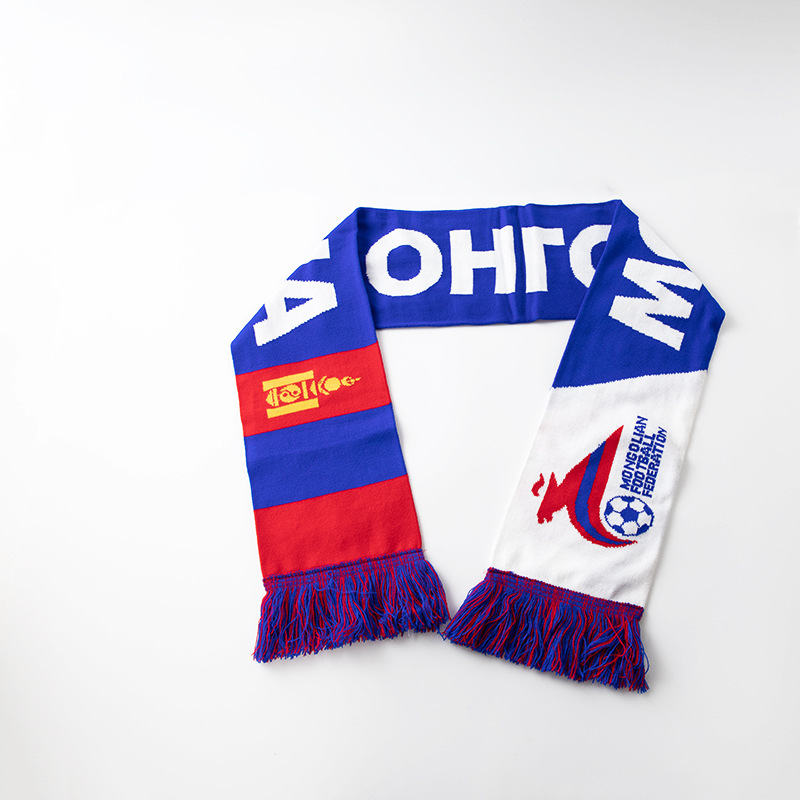 Factory direct sales of high-density custom LOGO knitted scarves for Euro Cup fans in autumn and winter Item Picture