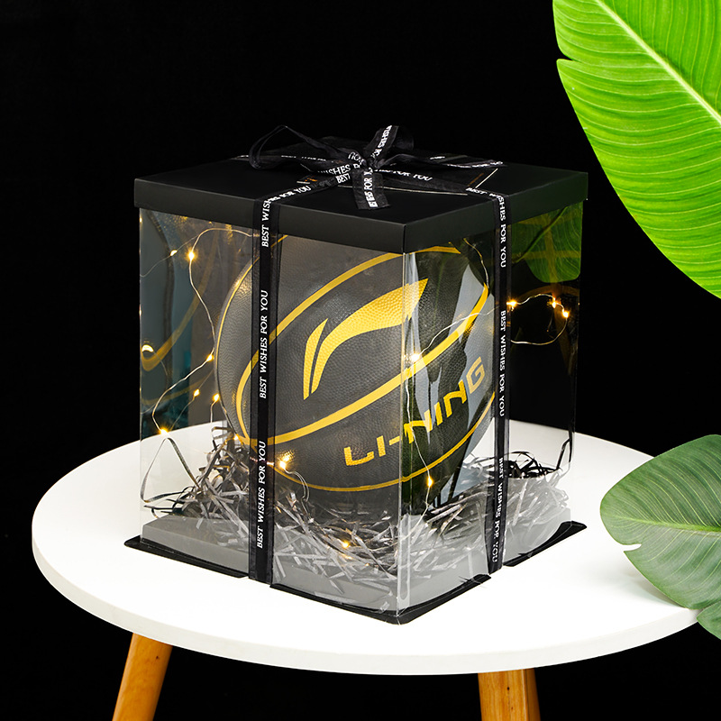 Wholesale of large transparent square basketball gift boxes and football boxes for my girlfriend's birthday details Picture