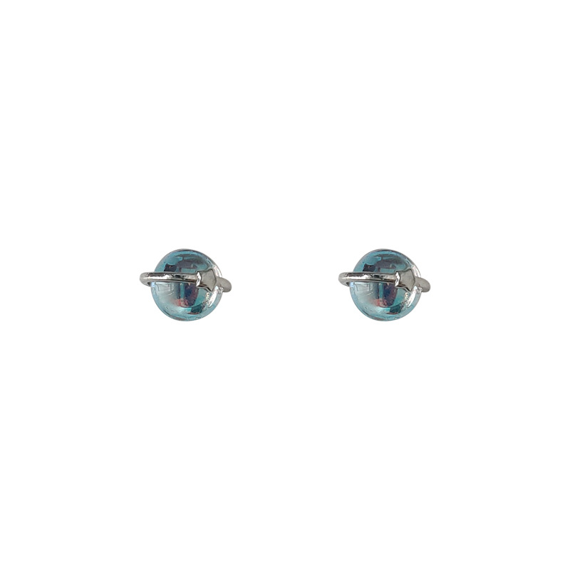 Mini ~ Iridescent Star Ball! 925 Silver Needle Personalized, small, simple and versatile stud earrings, creative earrings factory accessories Item Picture
