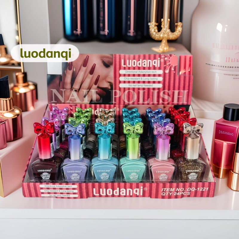 Cross-border exclusive nail polish, no baking, oil-based, quick-drying, sequined glitter, non-peelable, 15ML nail polish, long-lasting without fading Specification image