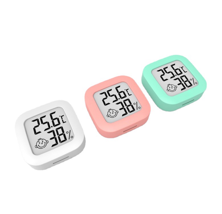0726数字温湿度计智能APP连接迷你温度计带笑脸带双面胶车载