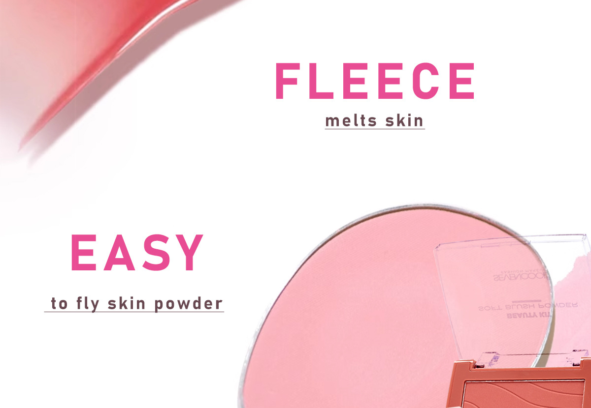 SEVENCOOL Blush matte, long-lasting whitening, easy to apply, blush cosmetics, makeup, nude series, single color blush pic 8