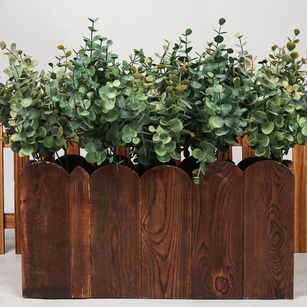 Large eucalyptus artificial plants, indoor floral decoration, atomized powder coating, artificial flower shooting props, artificial plants Application Scenario
