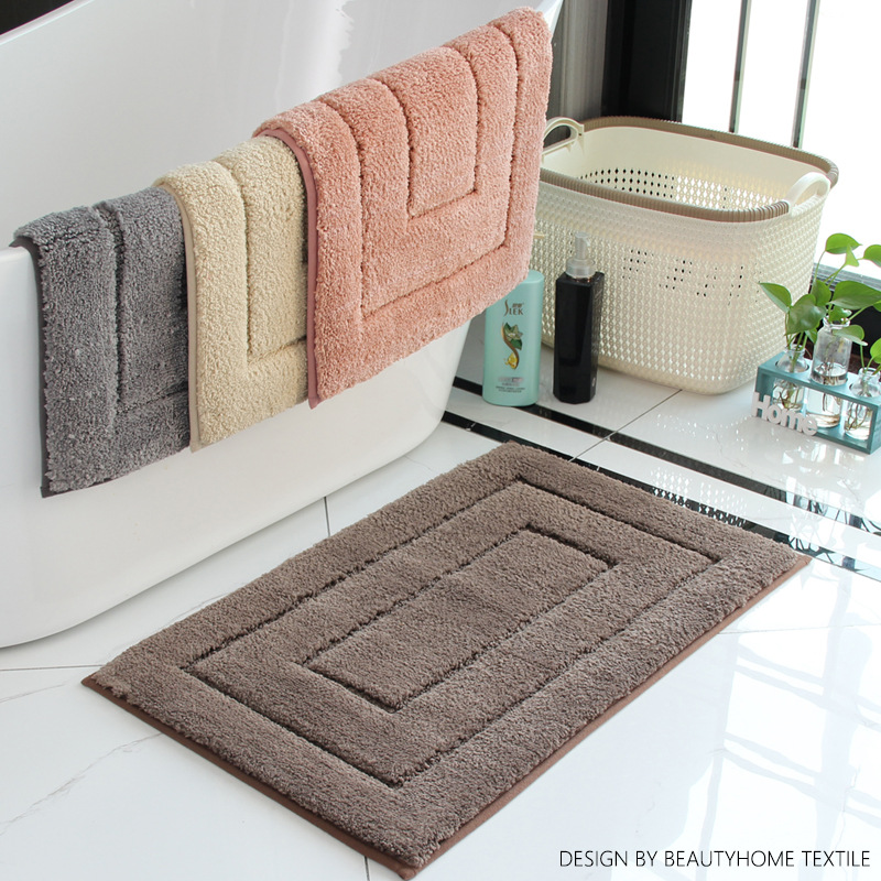 Ibh Thickened Bathroom Floor Mat Absorbent Non-Slip Mat Toilet Floor Mat Door Mat Wholesale Non-Slip Entrance Carpeting