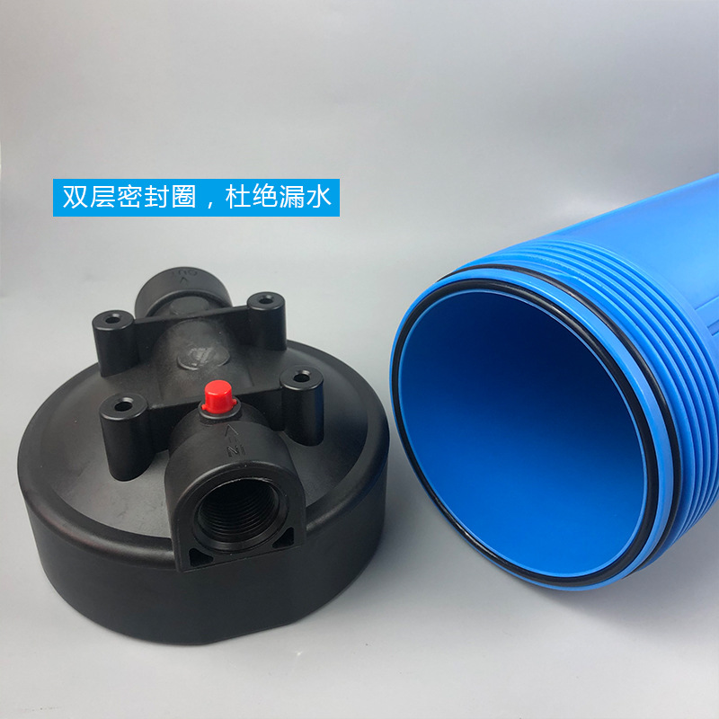 20-inch large fat Filter bottle commercial whole-house water purification pre-filter 20-inch large fat filter bottle Blue blue bottle Filter Blue filter bottle details Picture