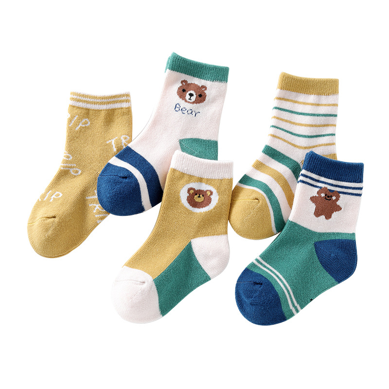 Mufan Children's Socks Autumn And Winter Pure Midtube Cotton Cartoon Cotton Socks For Men Winter Children's Socks For Girls Baby Socks Spring And Autumn Item Picture
