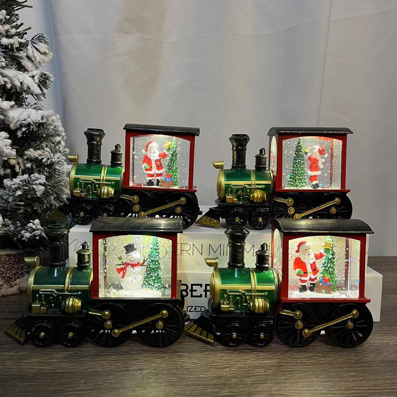 Cross-Border New Christmas Party Gift Christmas Gift Accompanied By Gift Waterflood Train Thomas Train Car