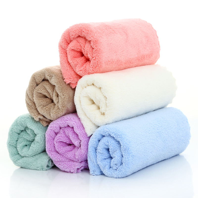 【 Chi Jia 】 Coral Fleece Gift Towel LOGO Coral Fleece Towel Plain thickened Coral Fleece towel