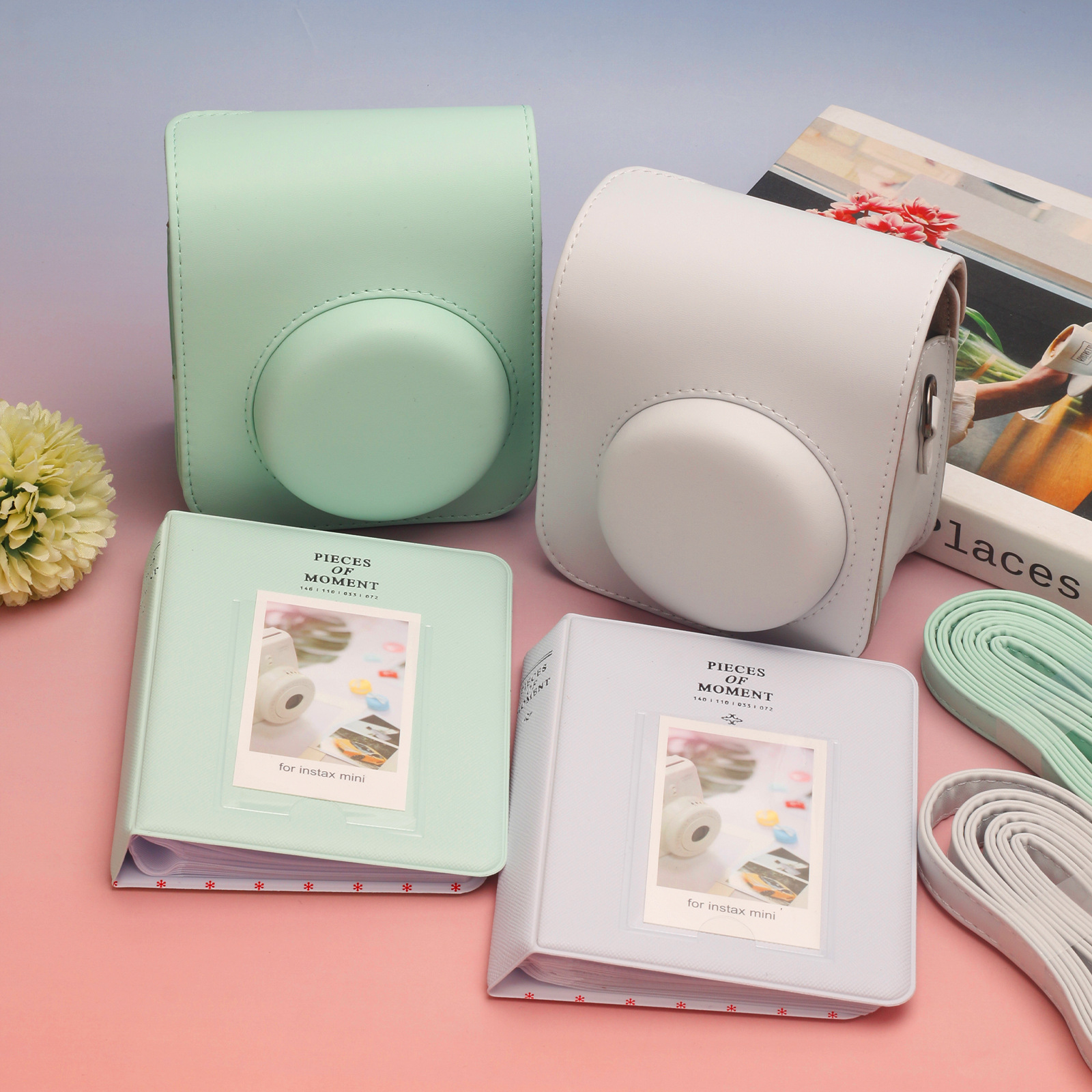 This is a dedicated camera case for Polaroid mini12 and comes with a 64-inch album. It's a pure color album that will charm your sweet moments details Picture