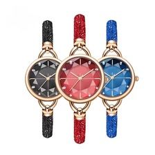 新款细带手链手表韩式水钻流沙时尚小表盘可伸缩调节表带女士手表