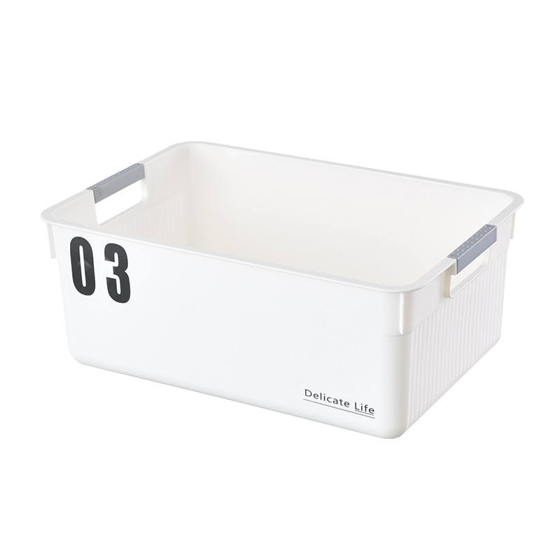 Japanese-style plastic baskets, rectangular storage baskets, desktop storage baskets, kitchen storage baskets, bathroom storage frame baskets Item Picture