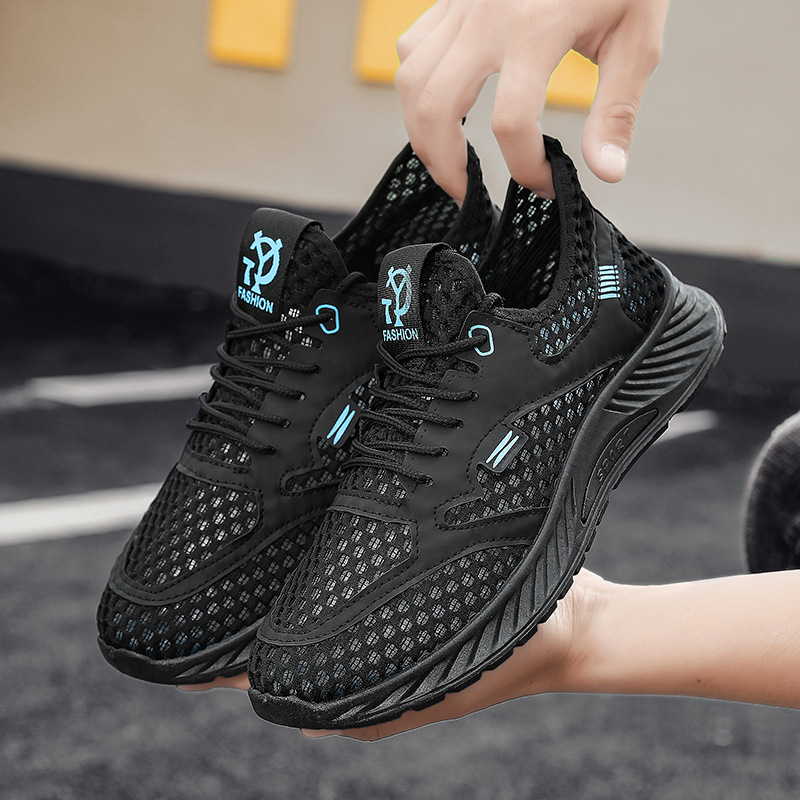 2025 New Spring and Autumn men's shoes, men's sports shoes, casual shoes, running trendy shoes, spring Korean version breathable cloth shoes, single shoes details Picture