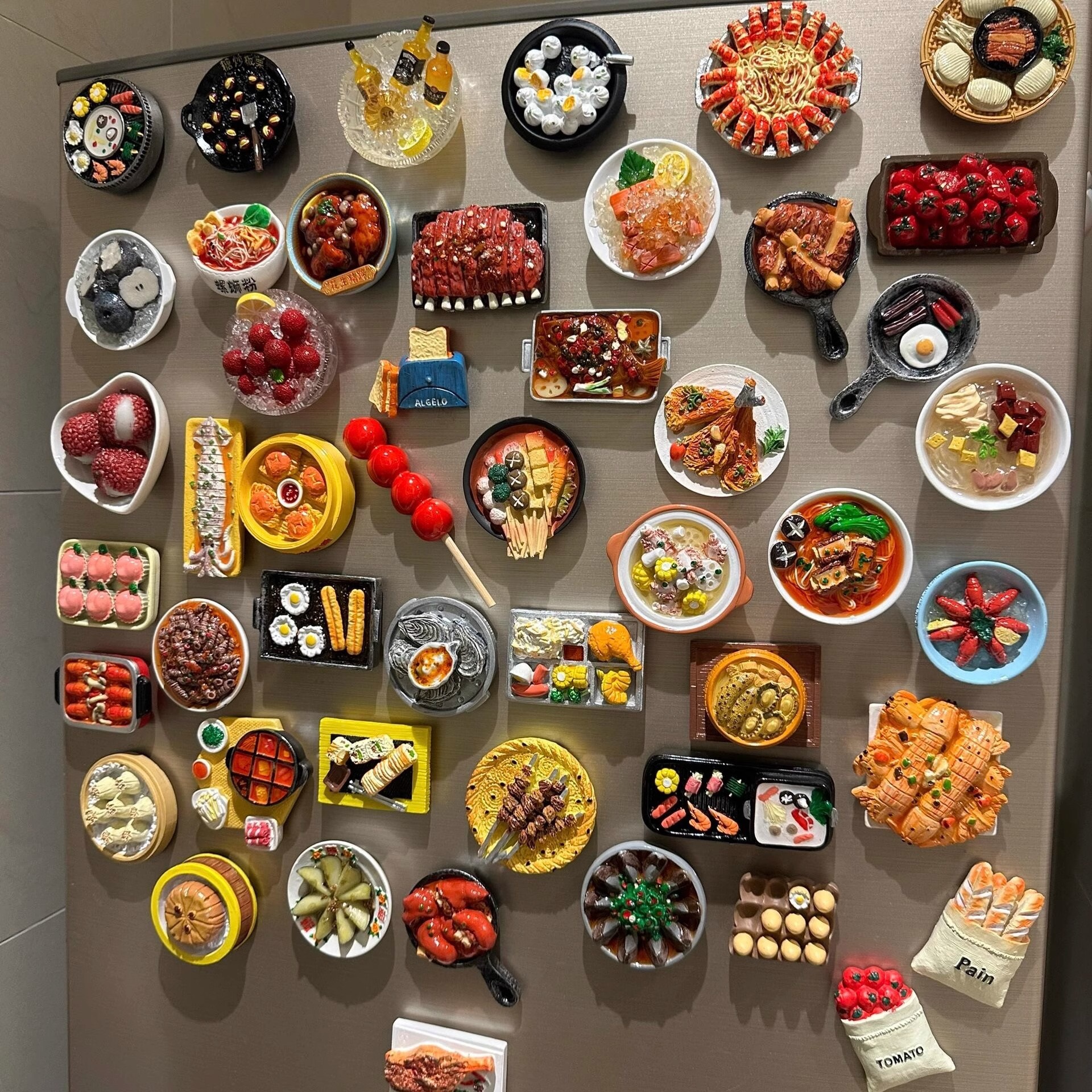 磁吸冰箱贴仿真美食蔬菜水果食物3d立体磁性贴磁铁吸铁石树脂装饰