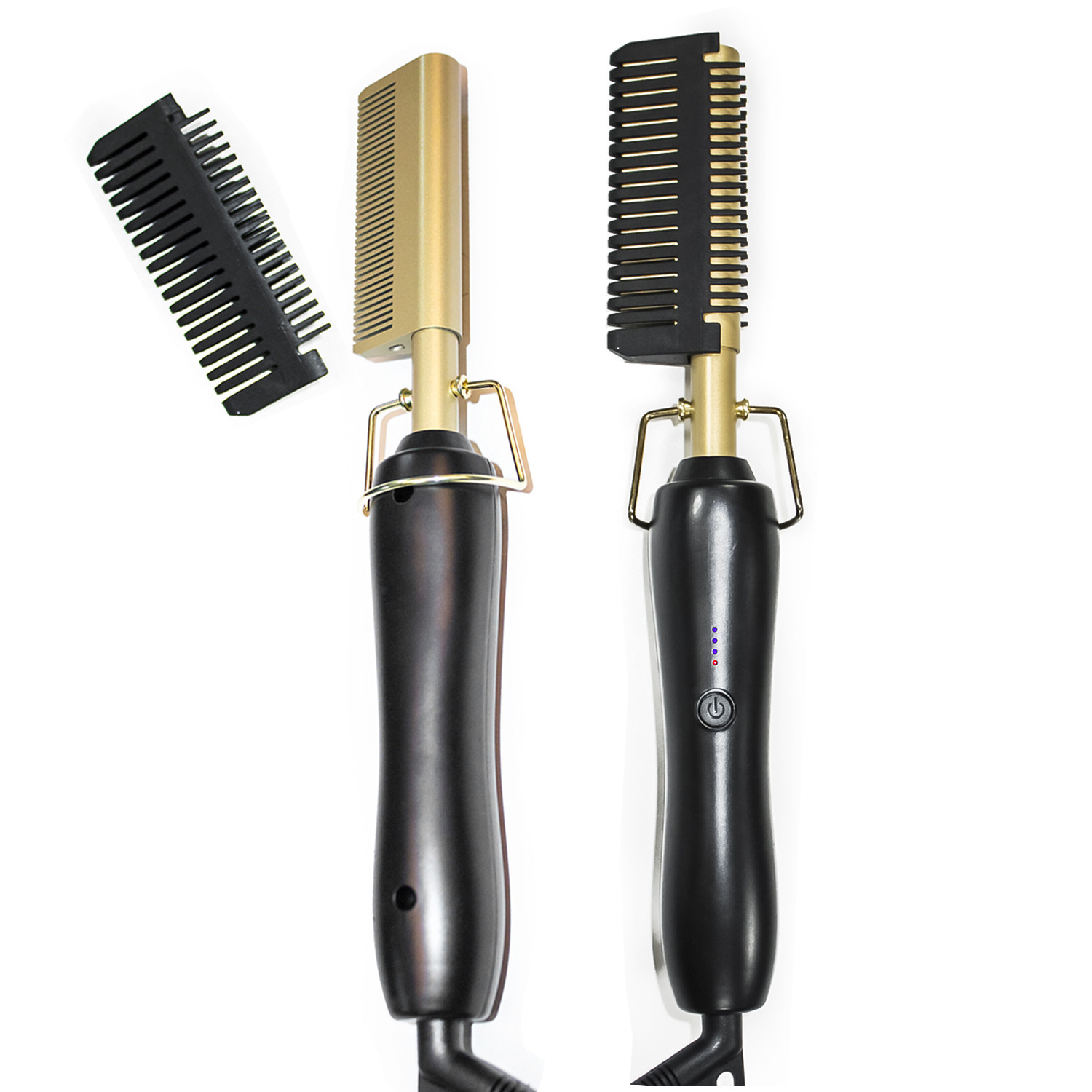 Amazon's best-selling electric curling comb, home curling iron, dry and wet dual-purpose copper comb, multi-functional electric straightening comb details Picture