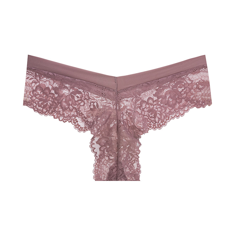 New Sexy Female Thong Fitness Invisible T Pants Female Transparent Lace Sexy Underwear Female Cotton File Cross-Border Exclusively Item Picture