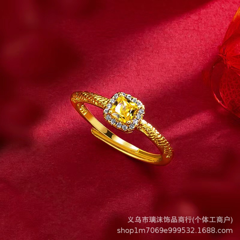 Fashionable and niche design, high-end bow women's ring, adjustable opening, gold-plated ring, brass sand-gold plated wholesale Application Scenario