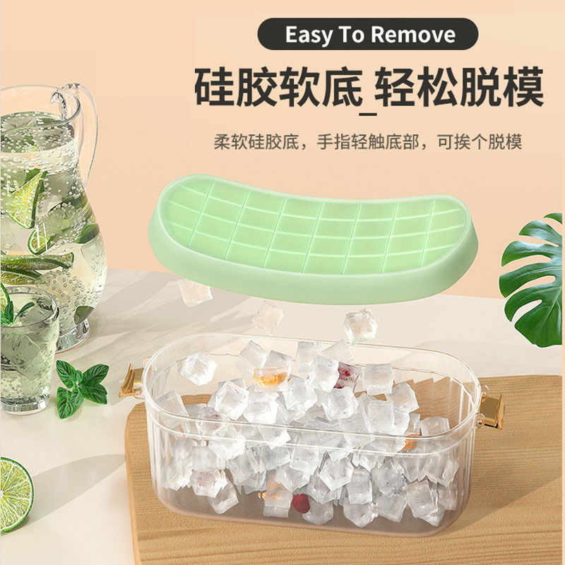 Ice Mold Household Transparent Large Capacity Ice Box Ice Box With Cover Refrigerator Ice Block Magic details Picture