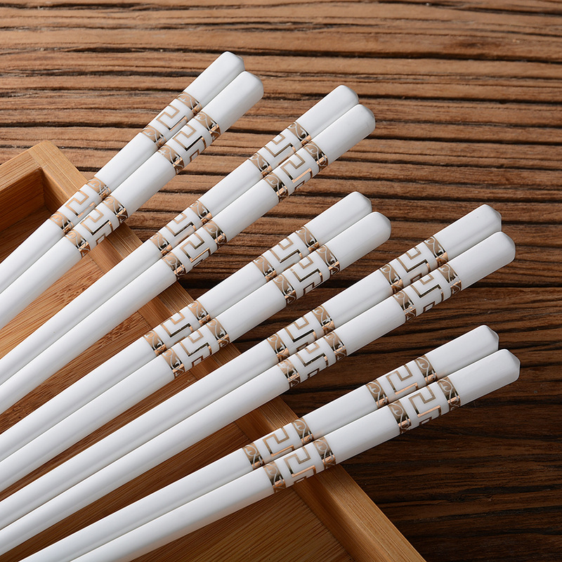 陶瓷筷子家用健康耐高温不发霉批发高档酒店餐具