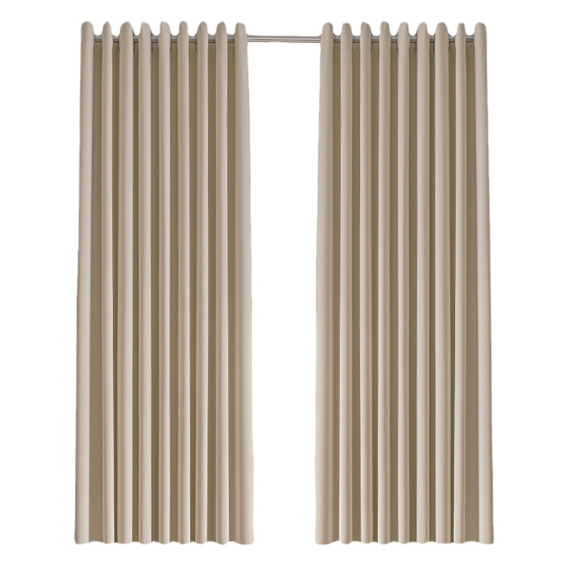 Fully light-blocking thickened velvet curtains for living rooms and bedrooms, custom-made milk tea-colored velvet fabric curtains Item Picture
