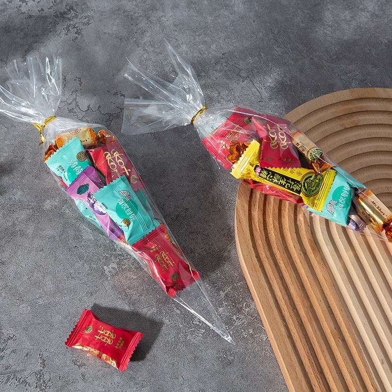 现货opp三角袋子透明三角糖果包装袋冰淇淋甜筒爆米花包装袋50个详情13