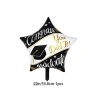 Cross-border aluminum film balloon 9-ball five-pointed star black gold package, school graduation ceremony, college entrance banquet, party decoration and arrangement Application Scenario